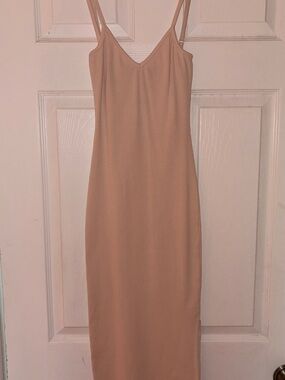 Lulus Ribbed Bodycon Pink Dress